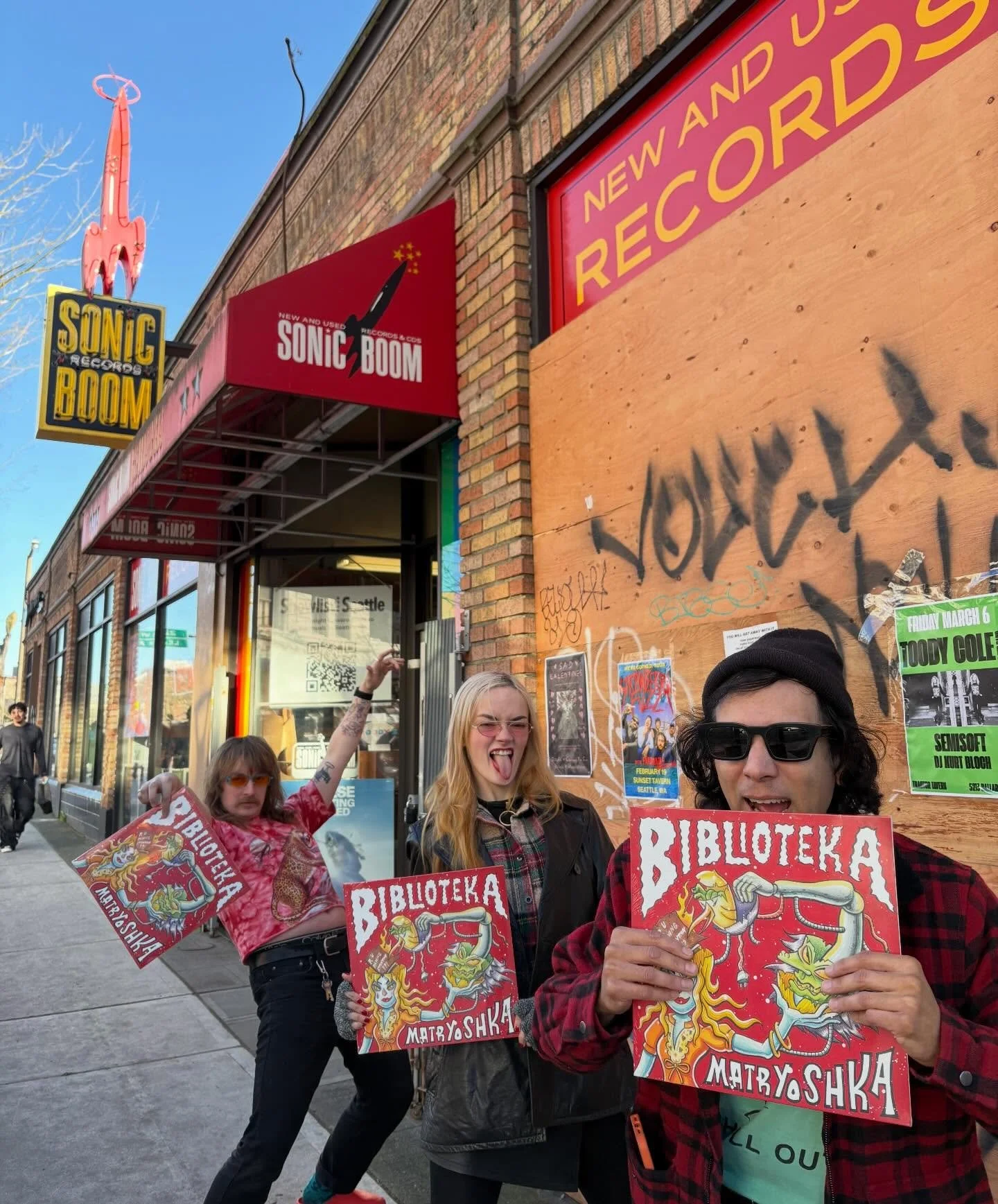 Local sweethearts Biblioteka dropped off their latest record Matryoshka at the shop today! Come snag your very own! &hearts;️