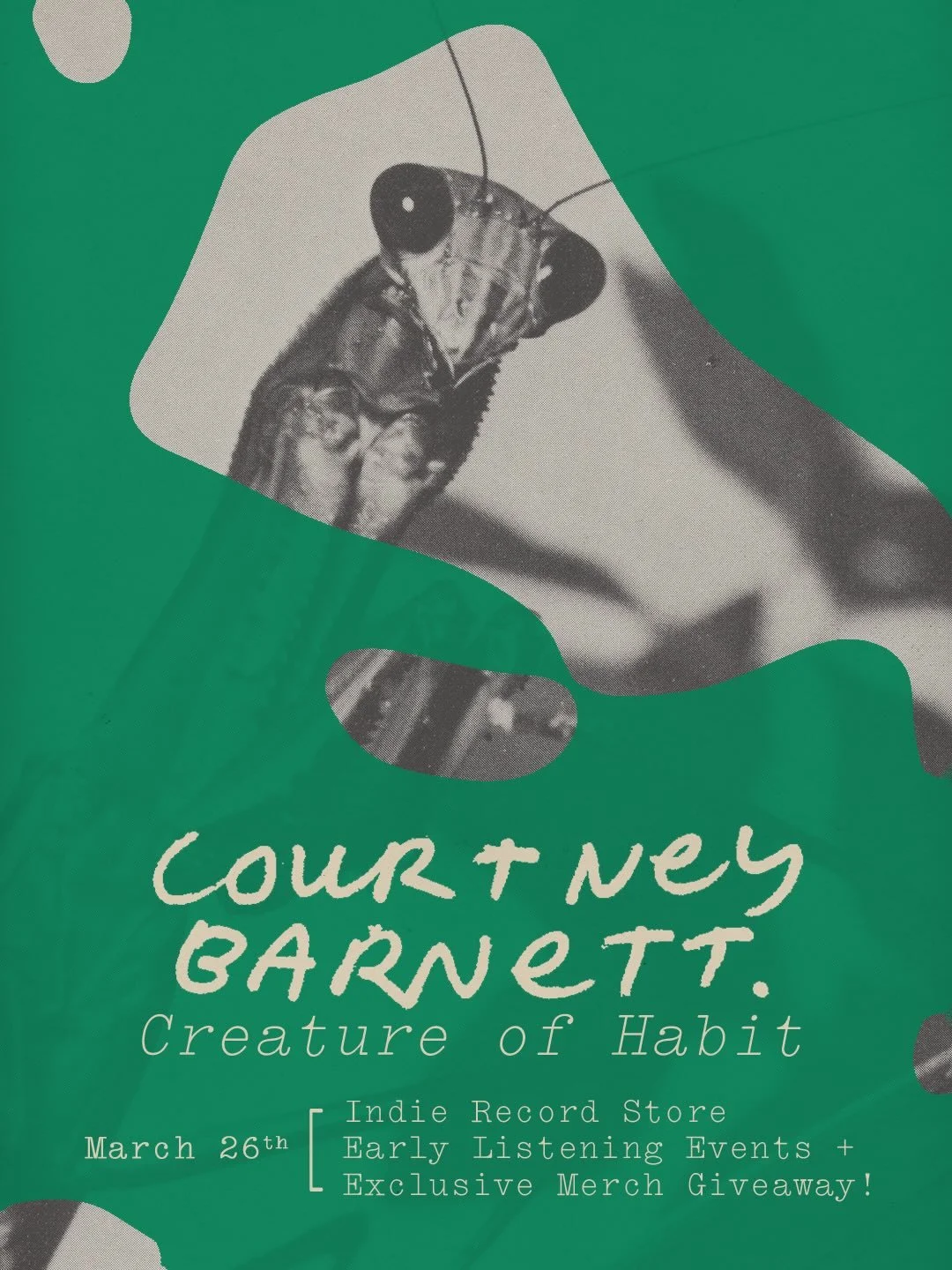 Join us Thursday March 26th for a first listen to Courtney Barnett&rsquo;s new album 𝙲𝚛𝚎𝚊𝚝𝚞𝚛𝚎 𝚘𝚏 𝙷𝚊𝚋𝚒𝚝! Plus purchase the album before anyone else + get your hands on some neat freebies! 🎧 See you there!