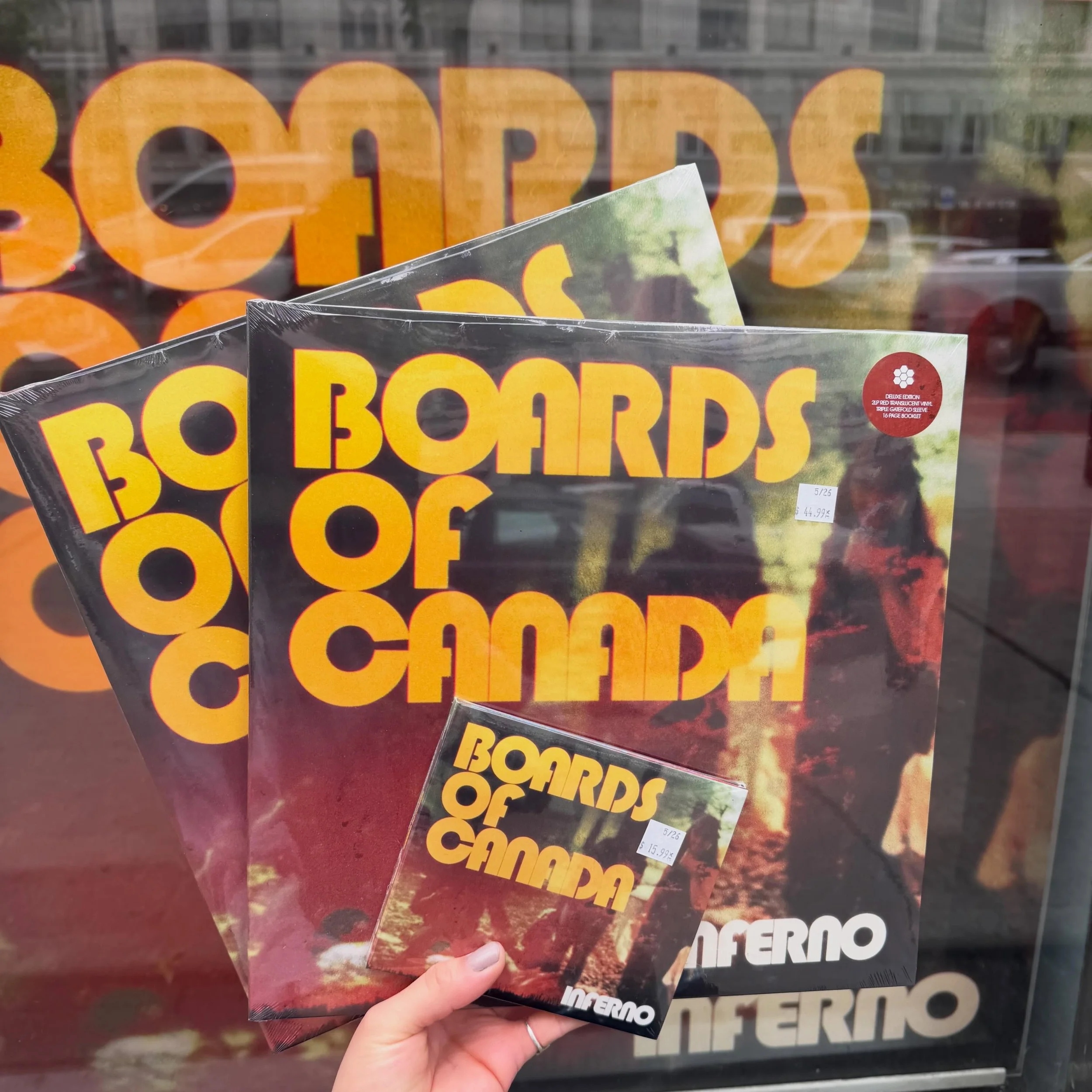 TGINMF (thank god it&rsquo;s New Music Friday!) 

Thank you to everyone who came out last night to our Boards of Canada (@boardsofcanada) listening party for their first album in thirteen years, Inferno. We still have copies in stock on CD and on bla