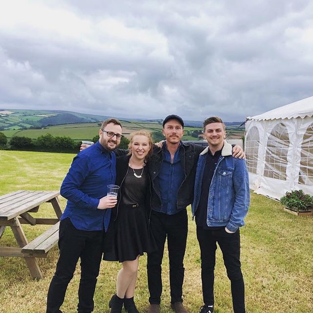 Gorgeous location for Gethin and Sophie&rsquo;s wedding!
.
.
.
.
#wedding #weddingband #marquee #marqueewedding #livemusic #band #gig #giglife #bandmates #exmoor #exmoornationalpark #countryside #view #fields #greenery #smiles #nature #denim #doubled