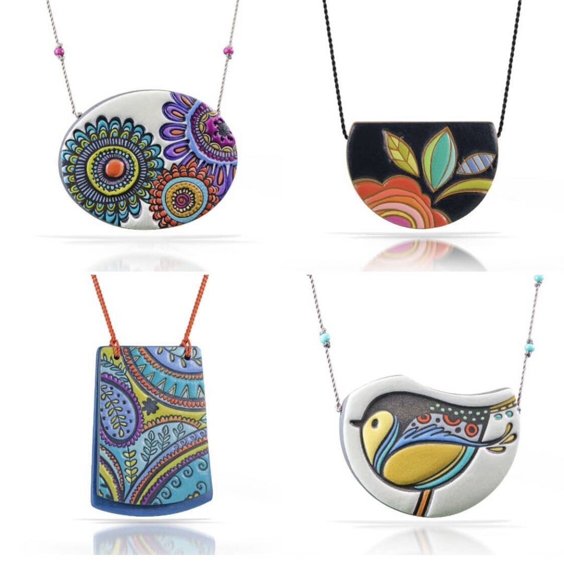   Cavatica Designs  | Courtney DeYoung  Use Coupon Code: CCAD2021  Thoughtfully crafted hand-painted porcelain jewelry.  I approach my work with a strong connection to process, skill and materials, holding craftsmanship in very high regard. My work i