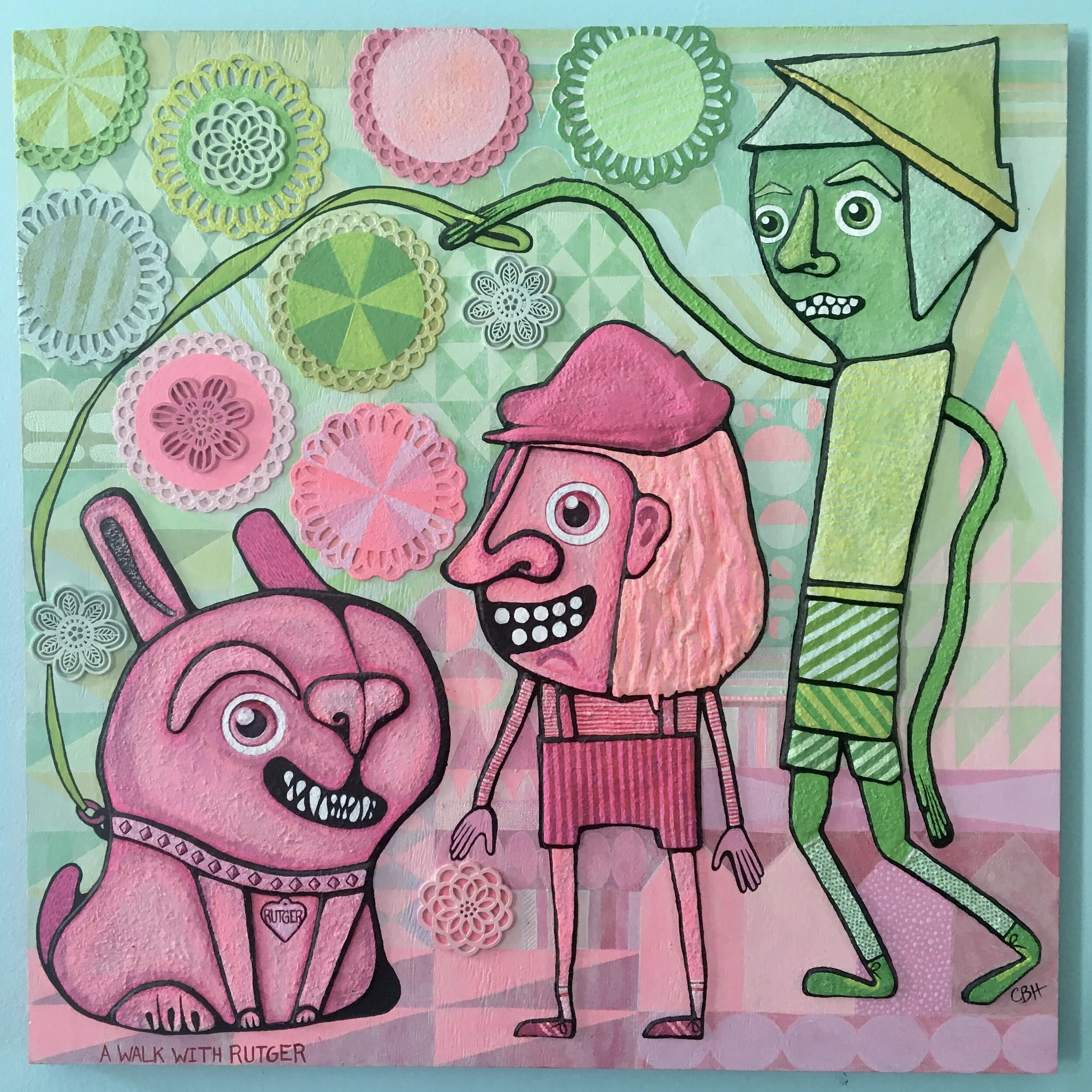   OddFactory  | Cory Howard  Use Coupon Code: CCADSALE for 10% off.  In my shop you’ll find original paintings in a retro, whimsical, folksy style. My art pieces are crafted with acrylic gouache, wood, cotton paper, and fabric, and feature bright col