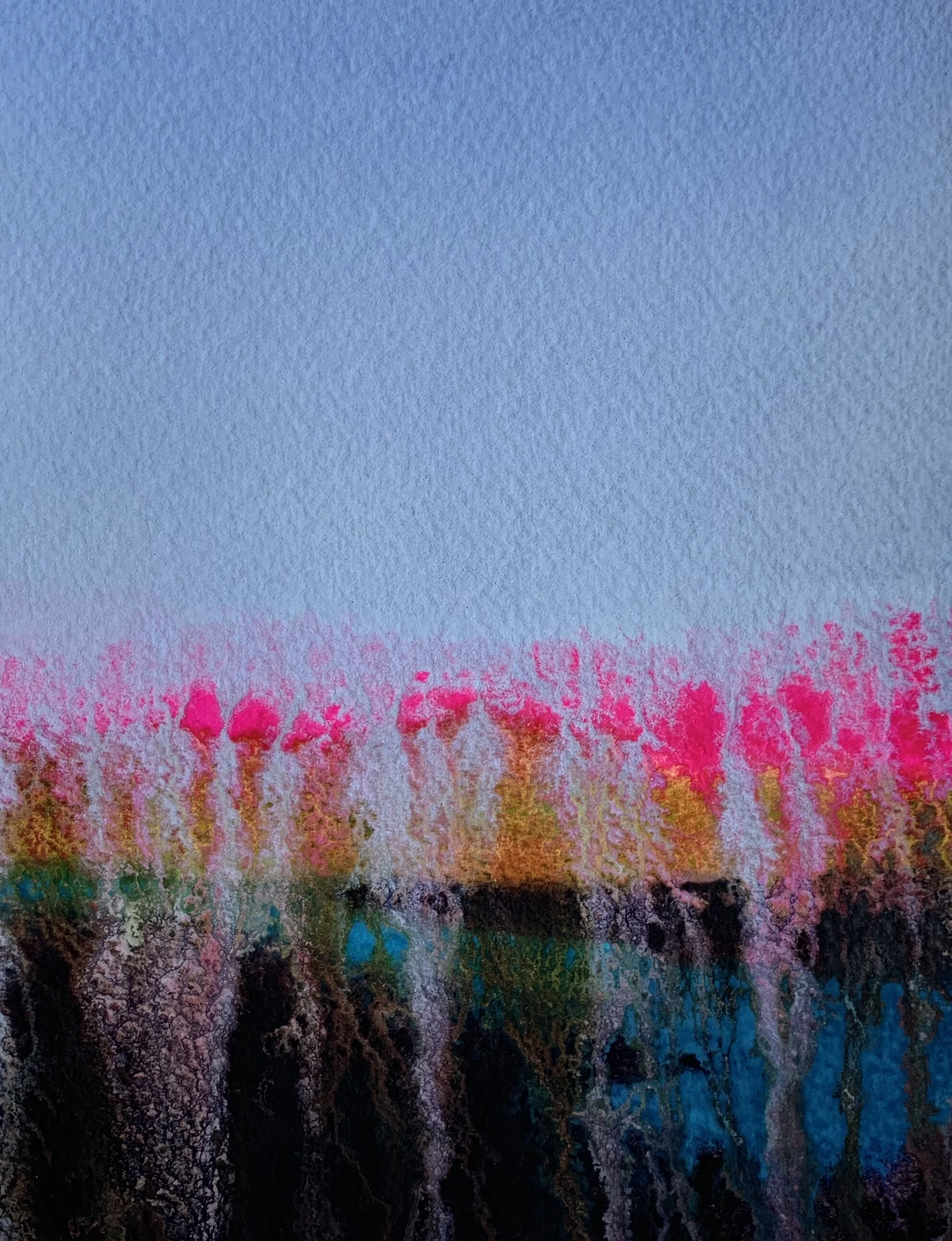   Chelstin Ross  | Chelstin Ross  Pushing the boundaries of watercolor, I create vibrant, textured bands of color to paint abstract, shapeless forms. My paintings are the result of a translation of emotions through an encounter with form &amp; color.