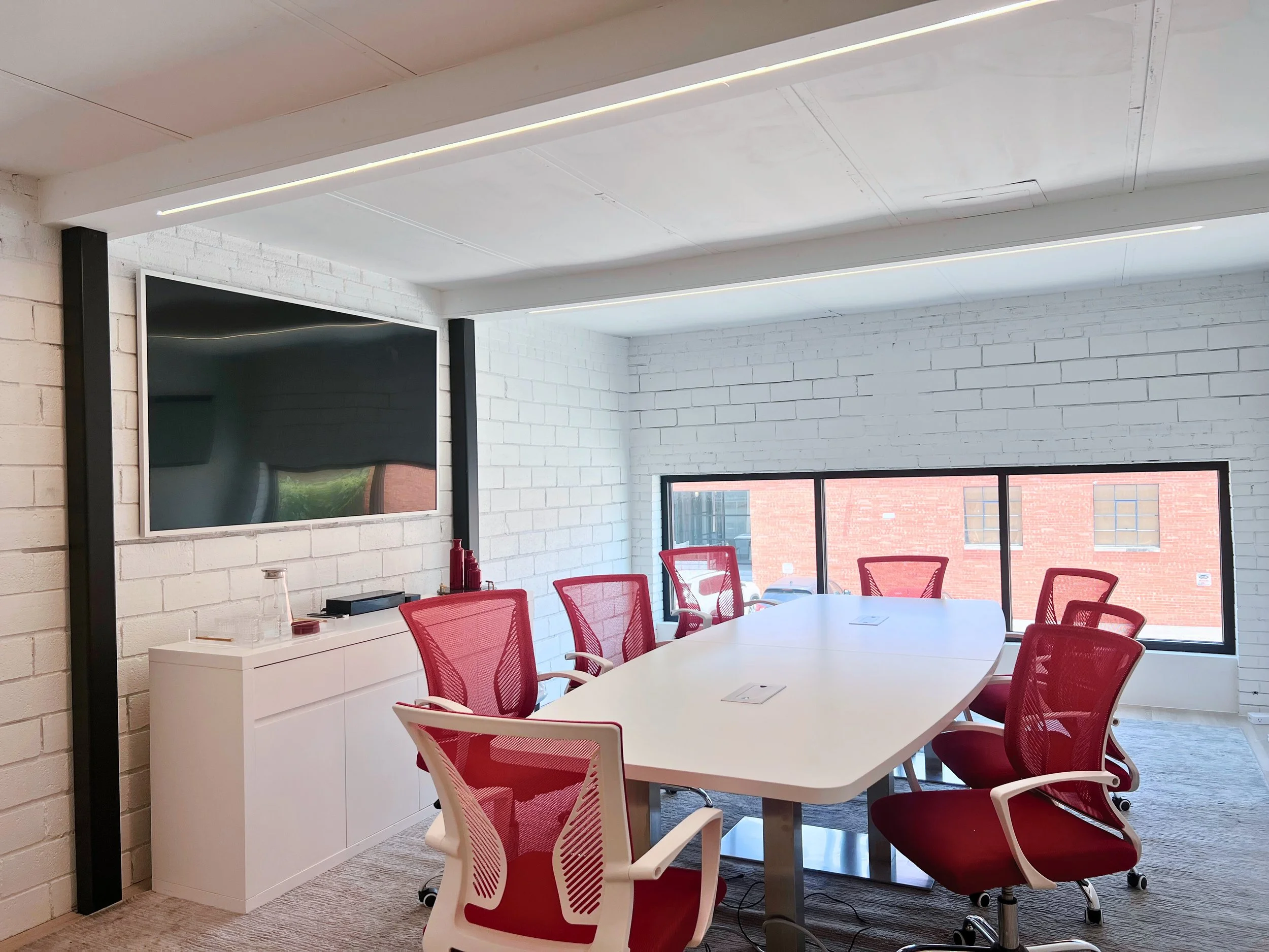 A separate conference room is available for smaller, private meetings or training sessions.