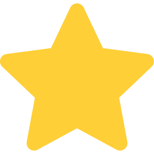 A large gold star shape on a black background.