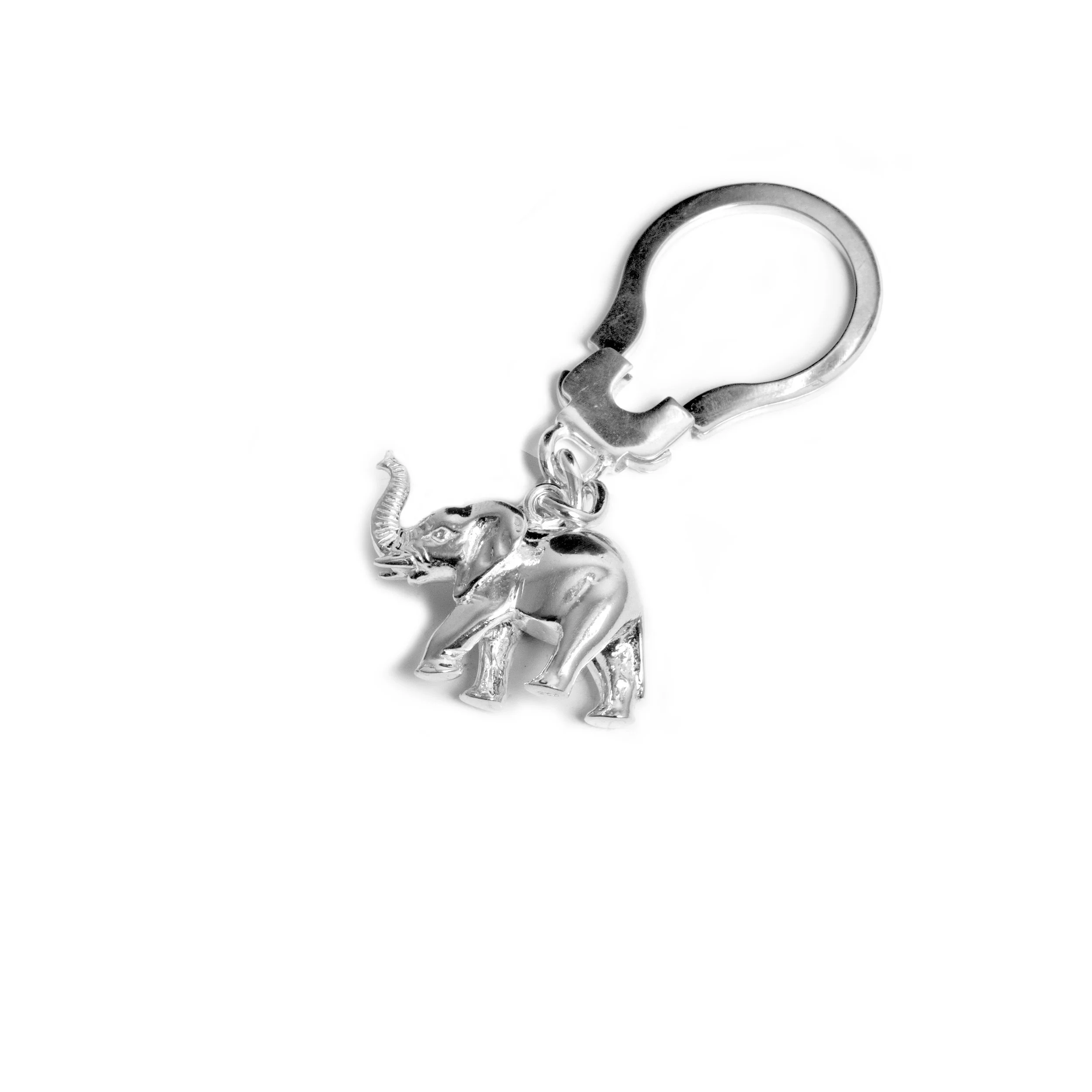 Zimbabwe Silver Elephant Key ring HR.jpg