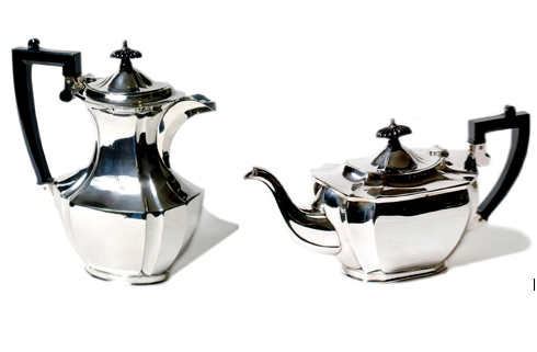 Silver Plate Teapot & Coffee Pot C.1960.png