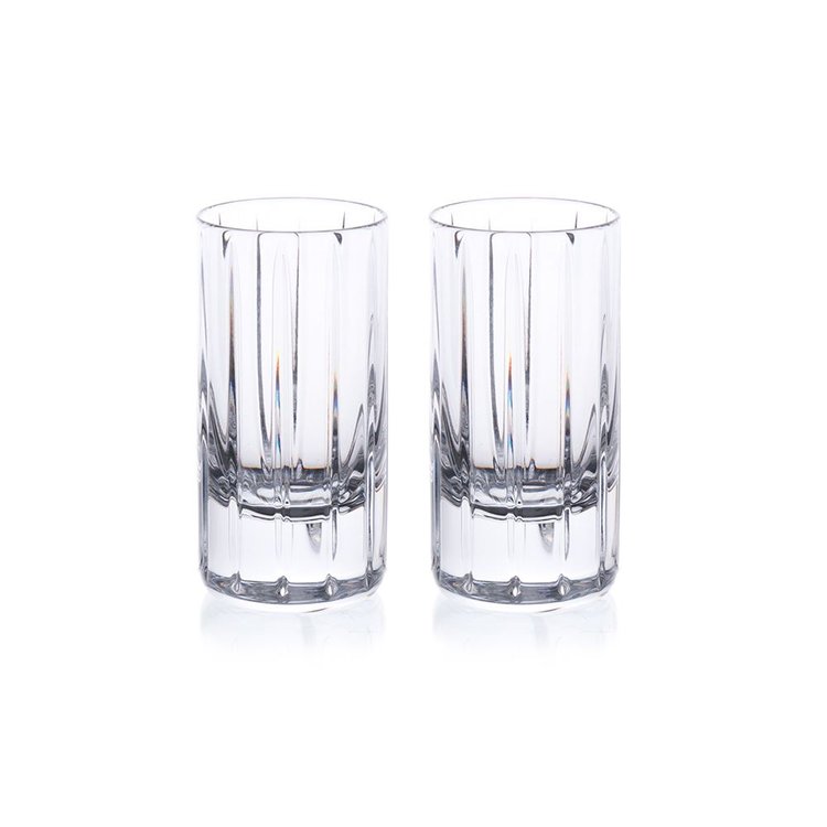 pair of crystal vodka shot glasses - e l i s k á