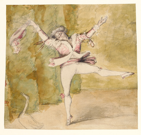 Caricature of Auguste Vestris, Nathaniel Dance-Holland
