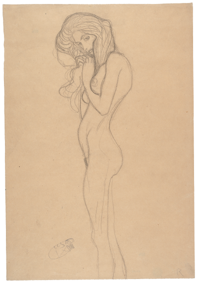 Standing Female Nude (Study for the Three Gorgons, ‘Beethoven Frieze’), 1901