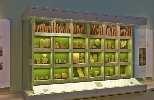 Some of the tablets from the library of Ashurbanipal at the museum.