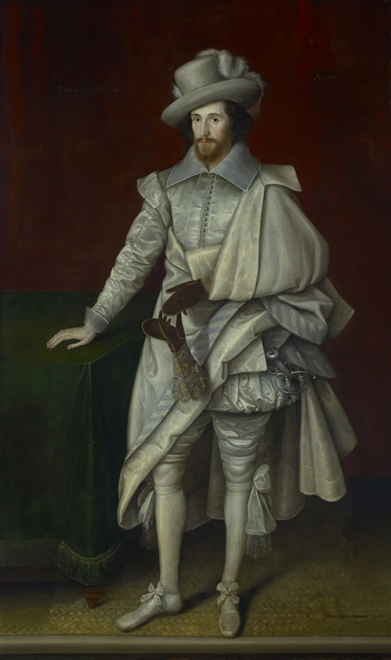 The portrait of Lord Carey, attributed to Geereats, which inspired the portrait which came alive and stepped out of its frame in The Castle of Otranto.