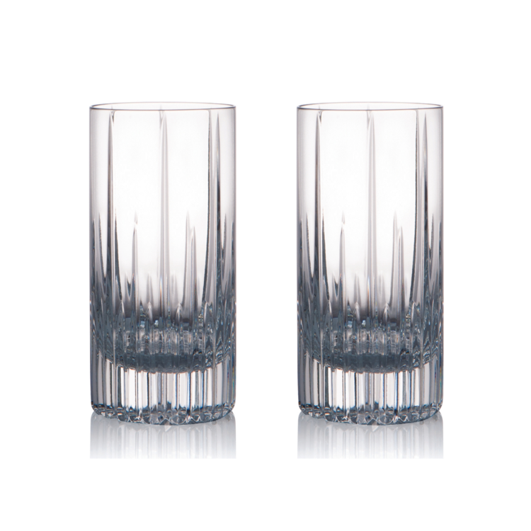 Pair Of Crystal Highball Glasses by Eliská