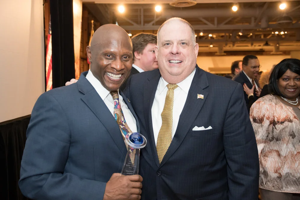 Robert L. Wallace with Maryland State Governer Larry Hogan