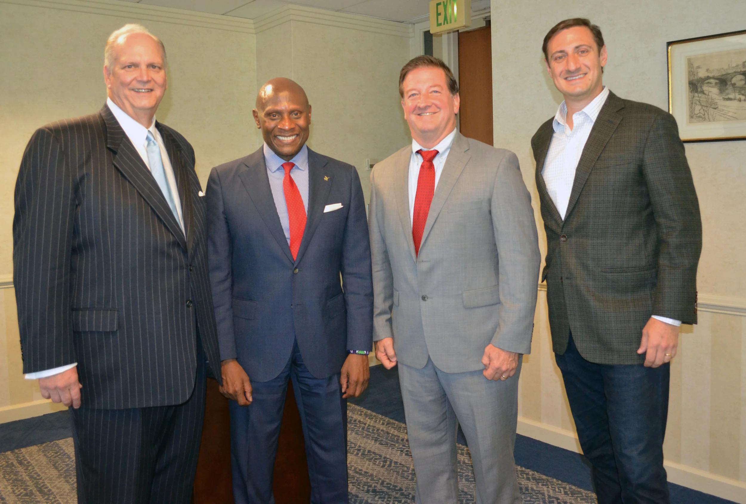 Donald Fry (GBC), Robert Wallace (BithGroup Technologies), Dave Hartman ( Hartman Advisors), Ryan LaSalle (Accenture) at Greater Baltimore Committee Cyber Security Event