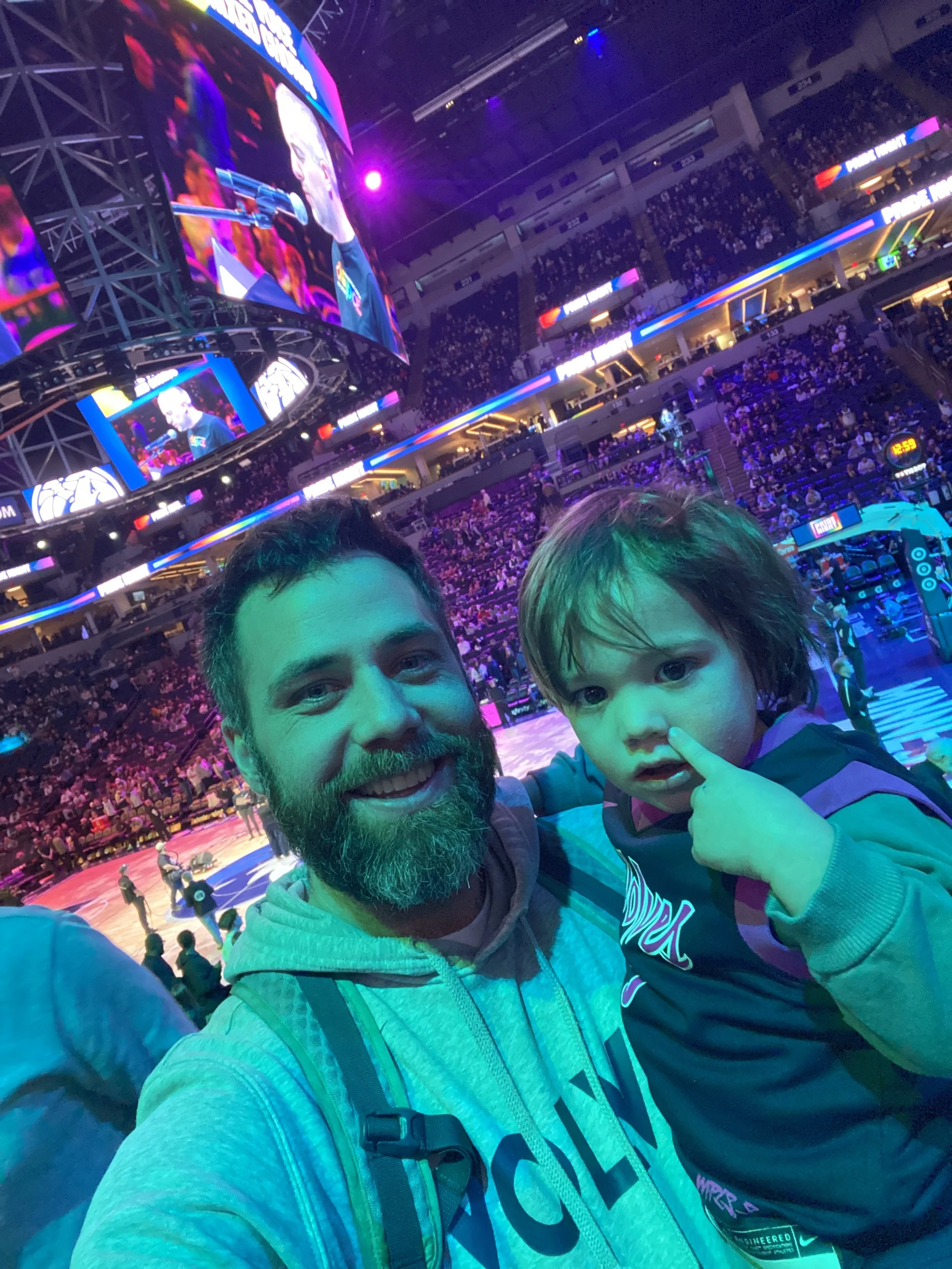 James' first wolves game.jpeg