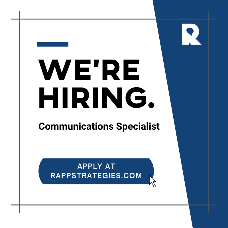 We’re Hiring! Join Rapp Strategies as a Communications Specialist