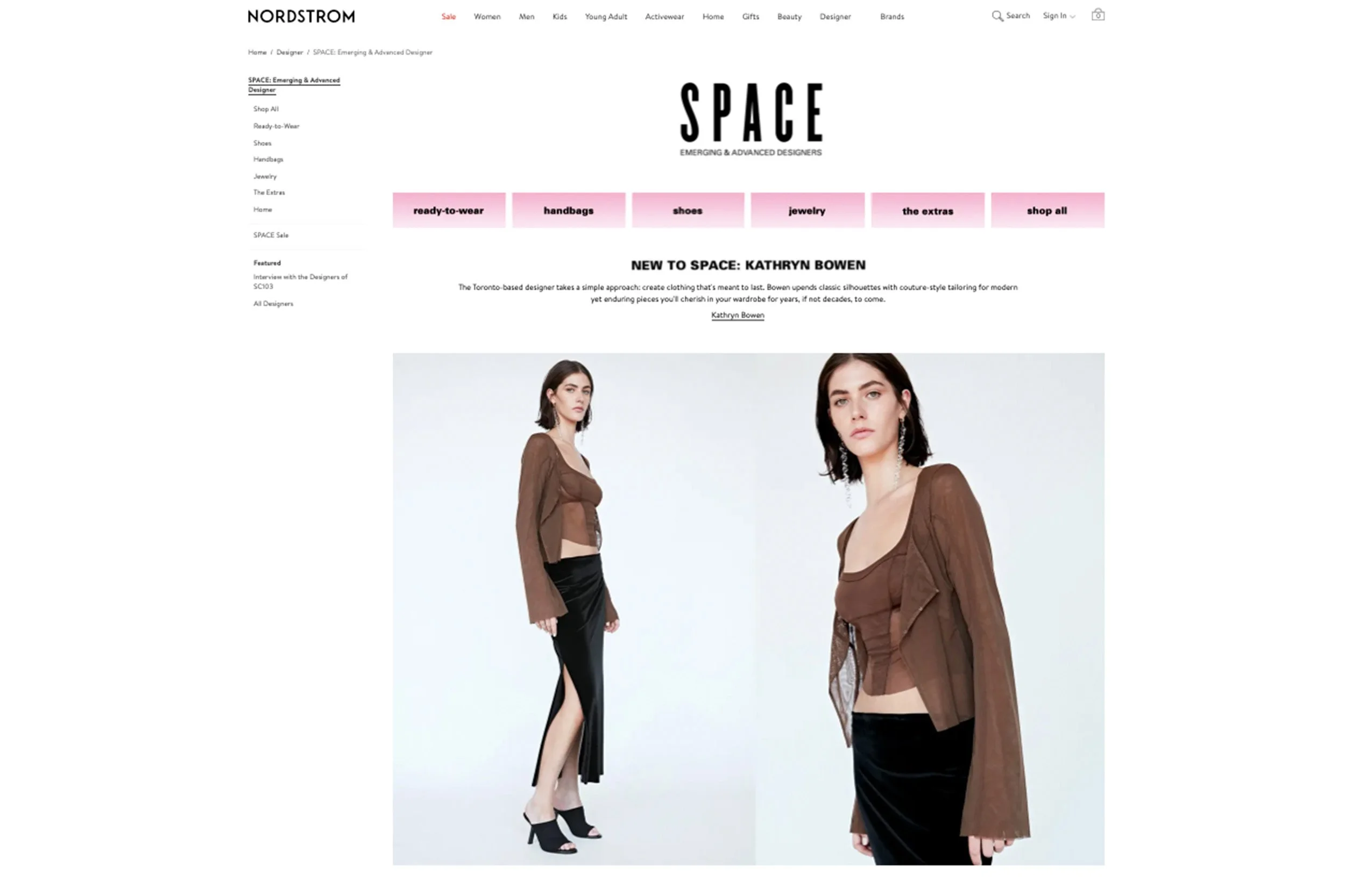 AVAILABLE AT NORDSTROM SPACE