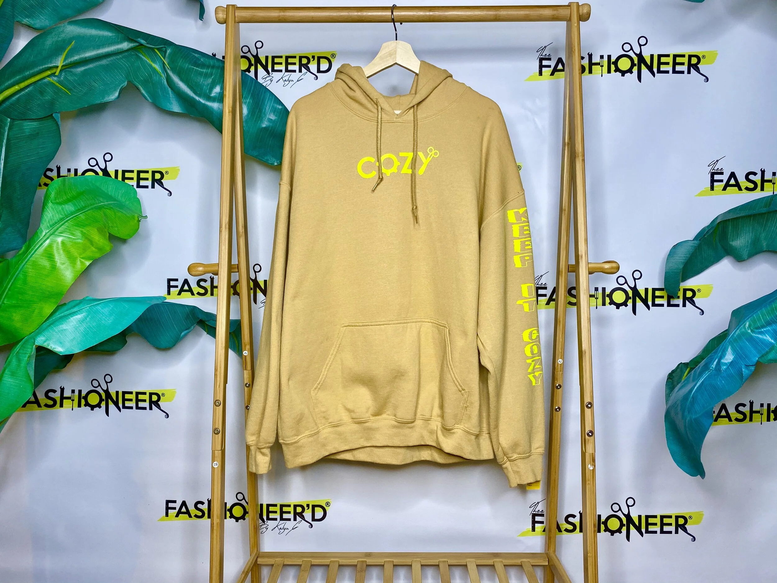 oversized yellow hoodie dress