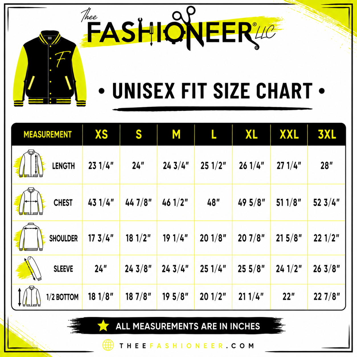 Unisex fit size chart poster.png