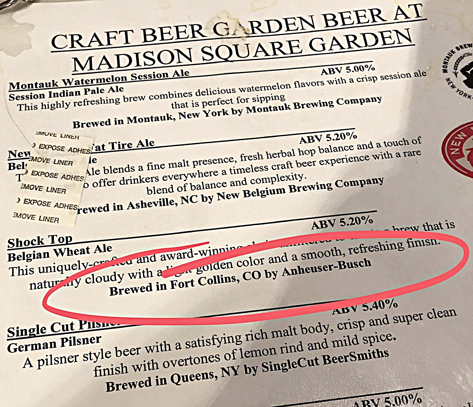 Madison Square Garden craft beer.jpeg