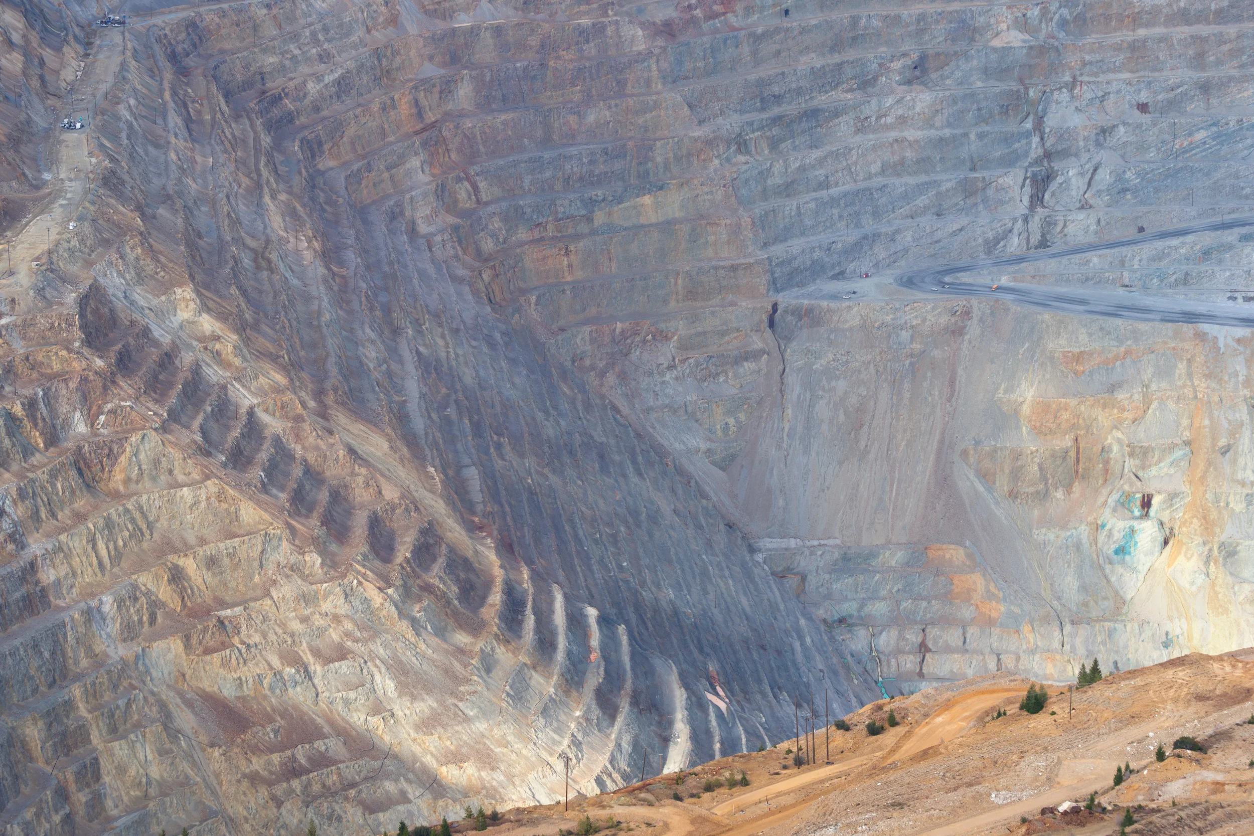 Blue dusk, northwest slope of Bingham pit, 2012
