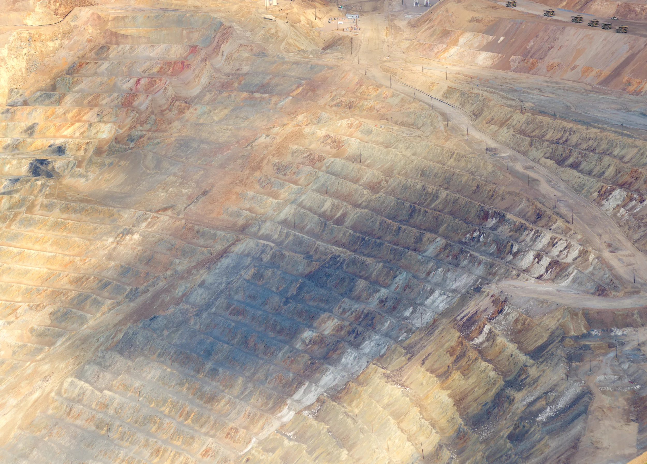 Bingham pit, east terraces with shadow, 2012