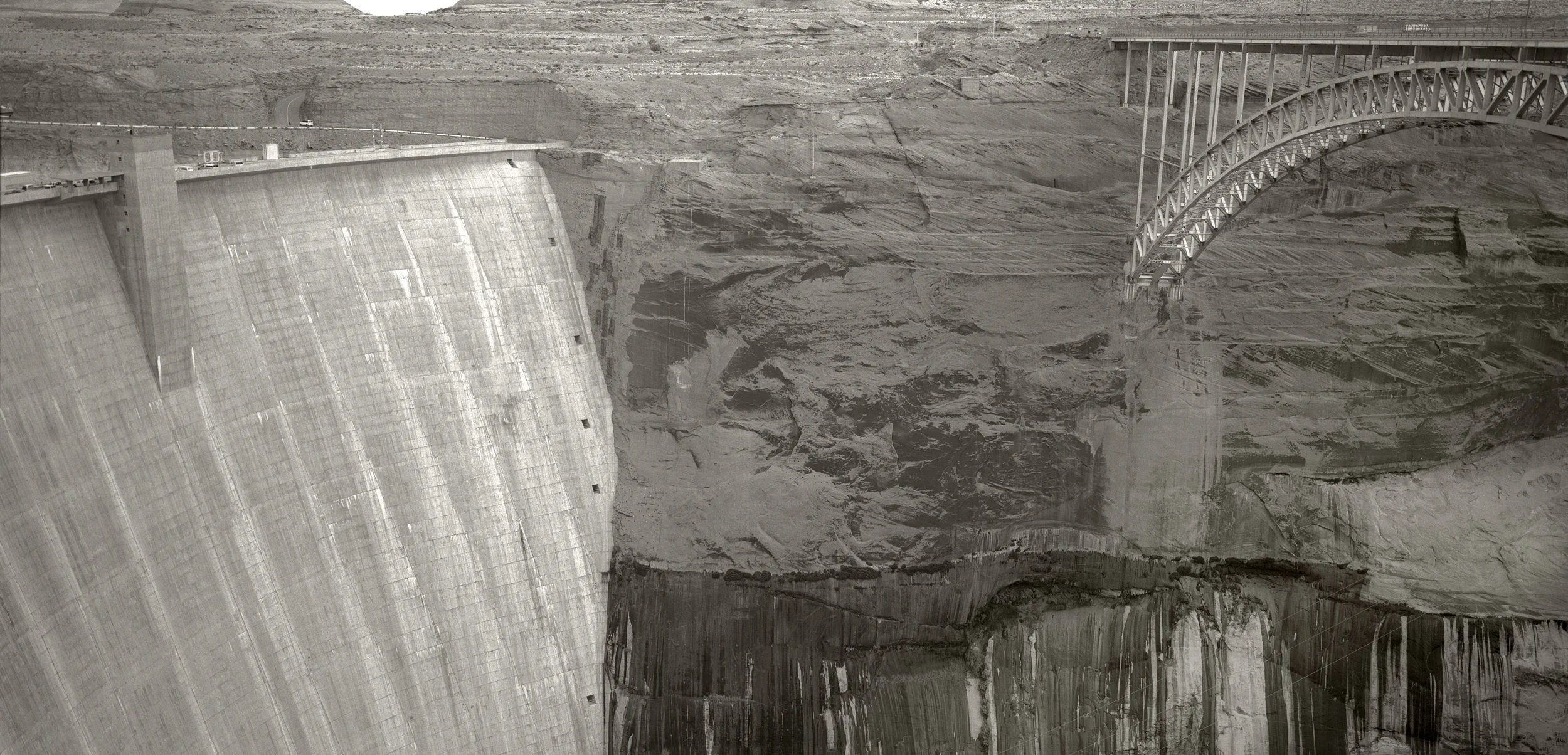 Dam and bridge at Glen Canyon near Page, Arizona, 1990