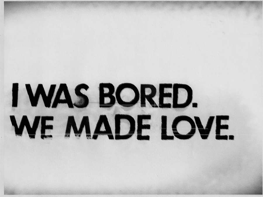 I was bored. We made love. / 022610