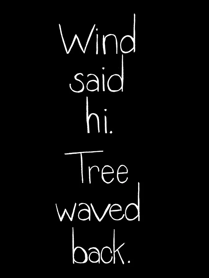 Wind said hi. Tree waved back. / 020410