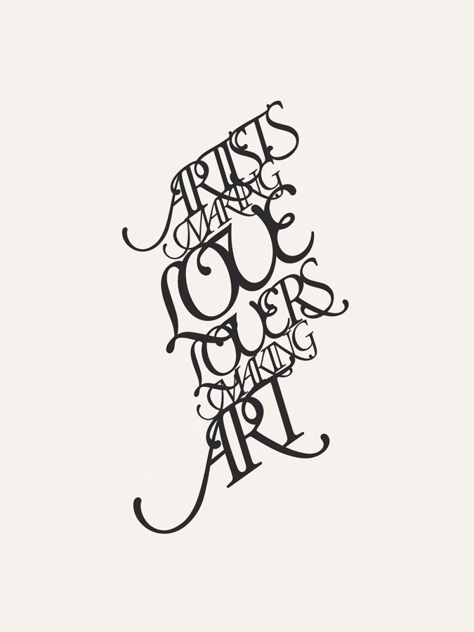 Artists making love. Lovers making art. / 030610