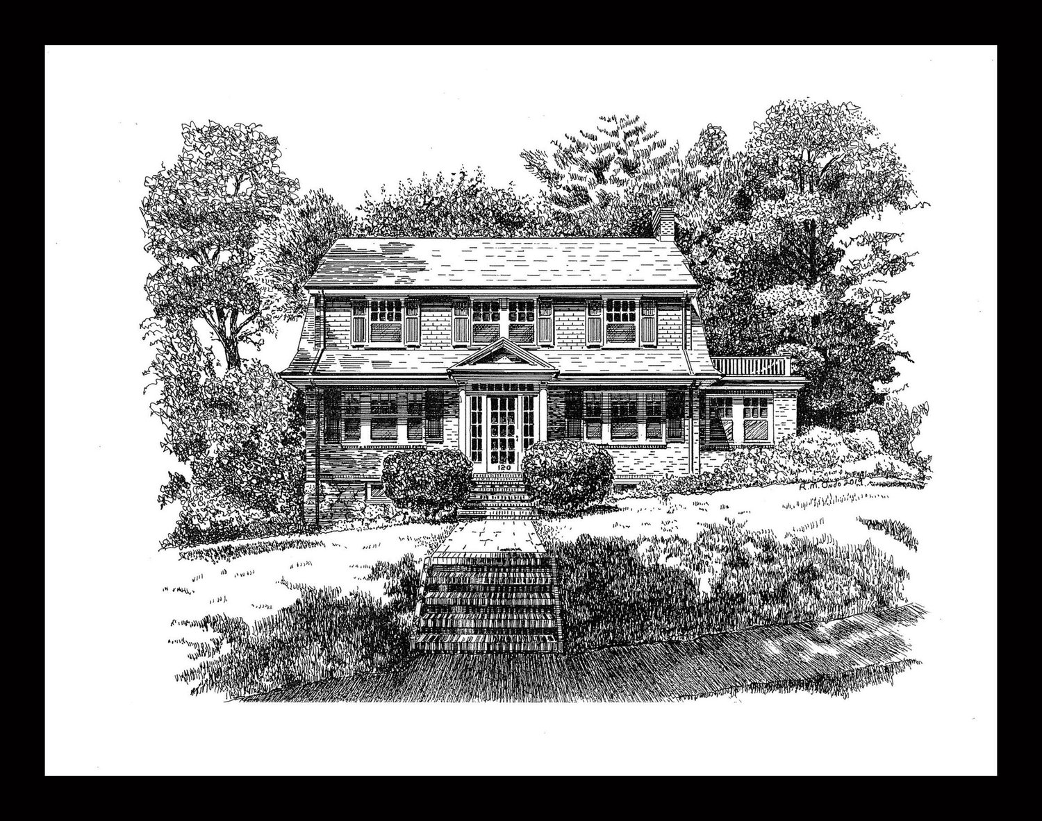 Da Ink House Pen And Ink House Drawings Examples Of House Sketches