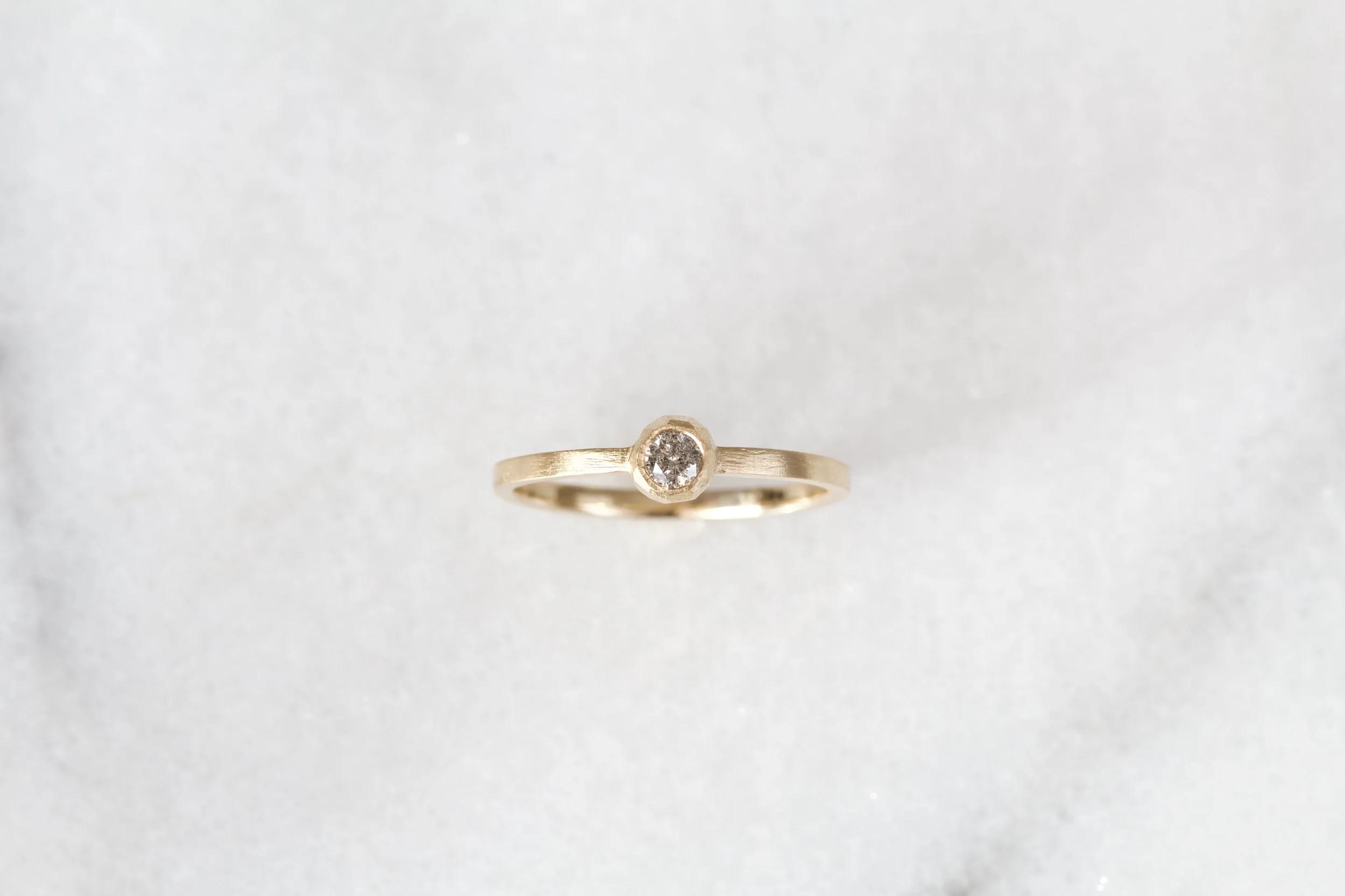 Facet Solitaire Ring