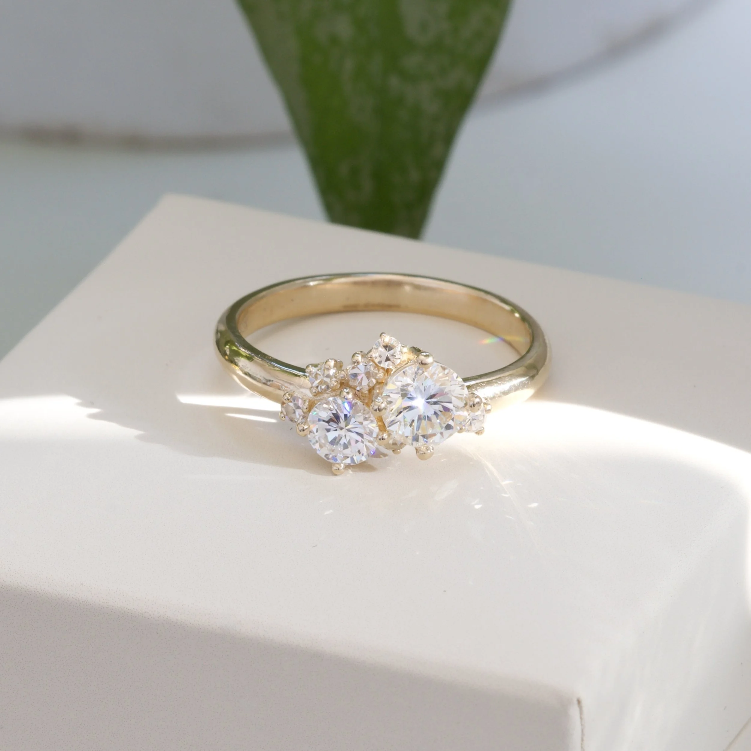 Diamond Cluster Ring
