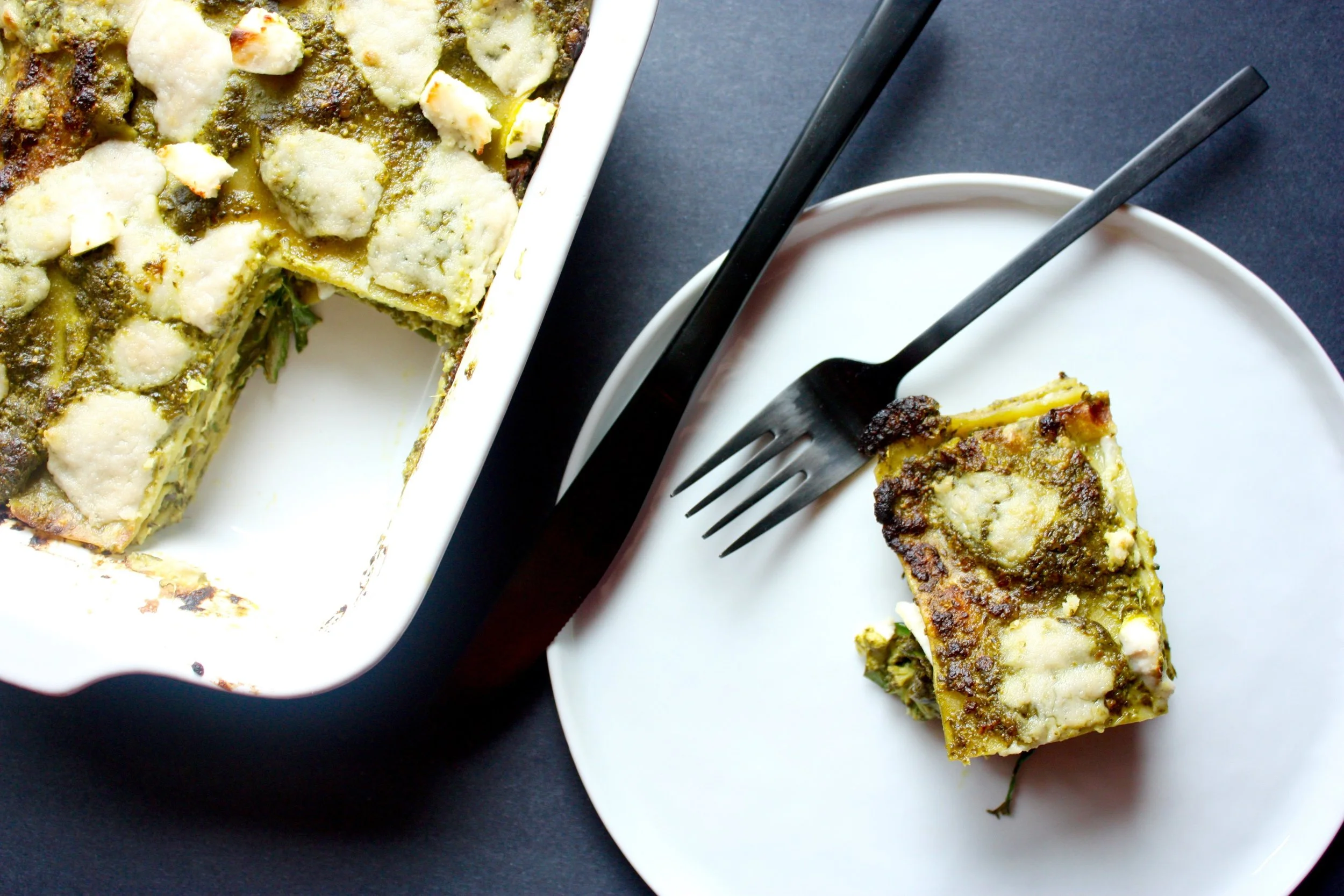 Super Green Lentil Lasagna (gluten-free, dairy-free option)