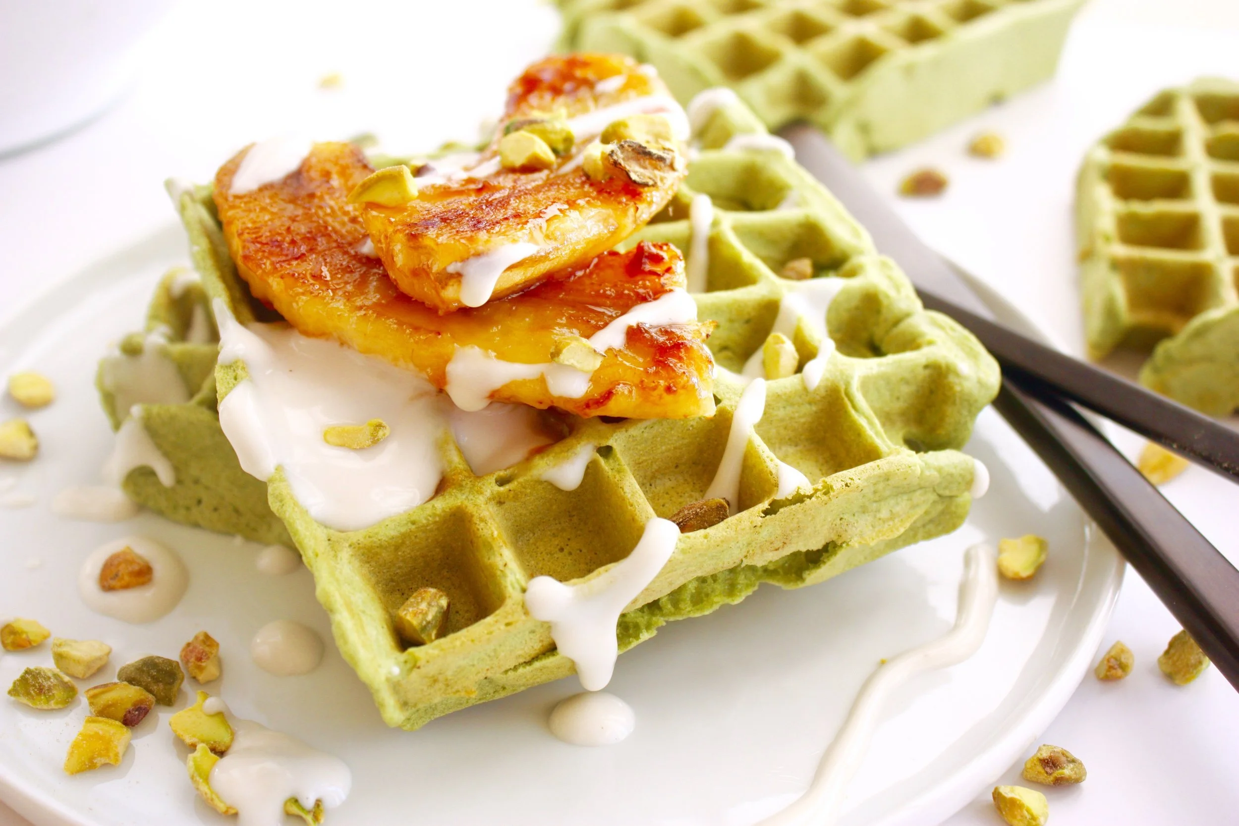 Matcha Waffles (grain-free)