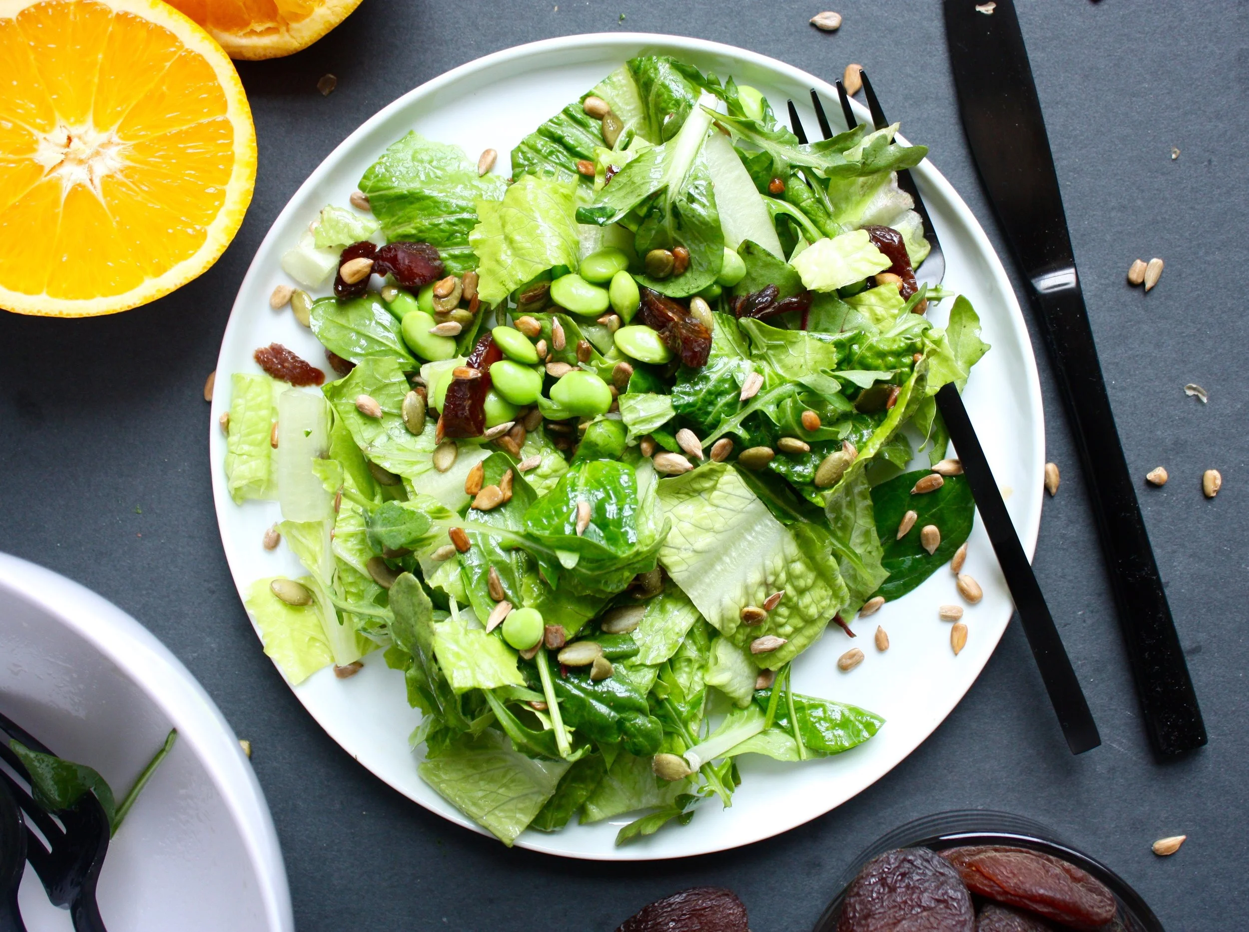 Green and Seedy Citrus Salad 