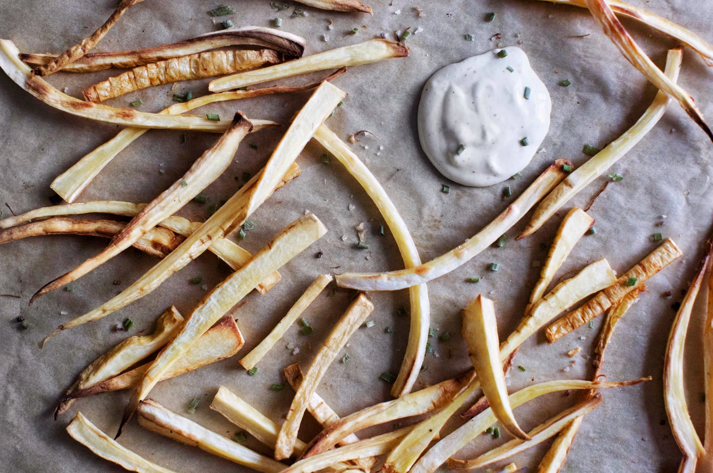Parsnip Fries with Mustard Dip