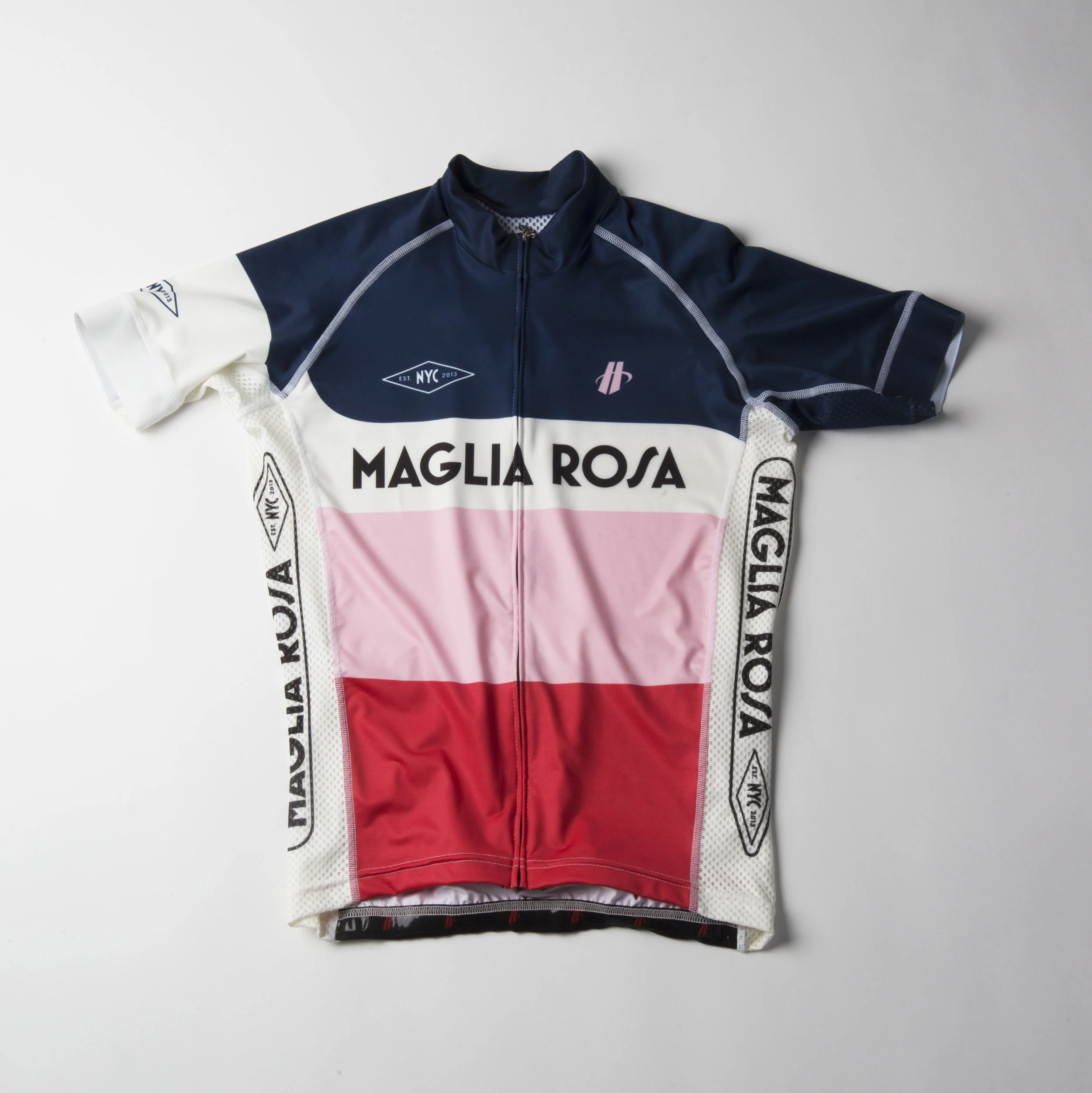 Maglia Rosa NYC - Hincapie Short Sleeve Jersey - Blue/Pink/Red Edition