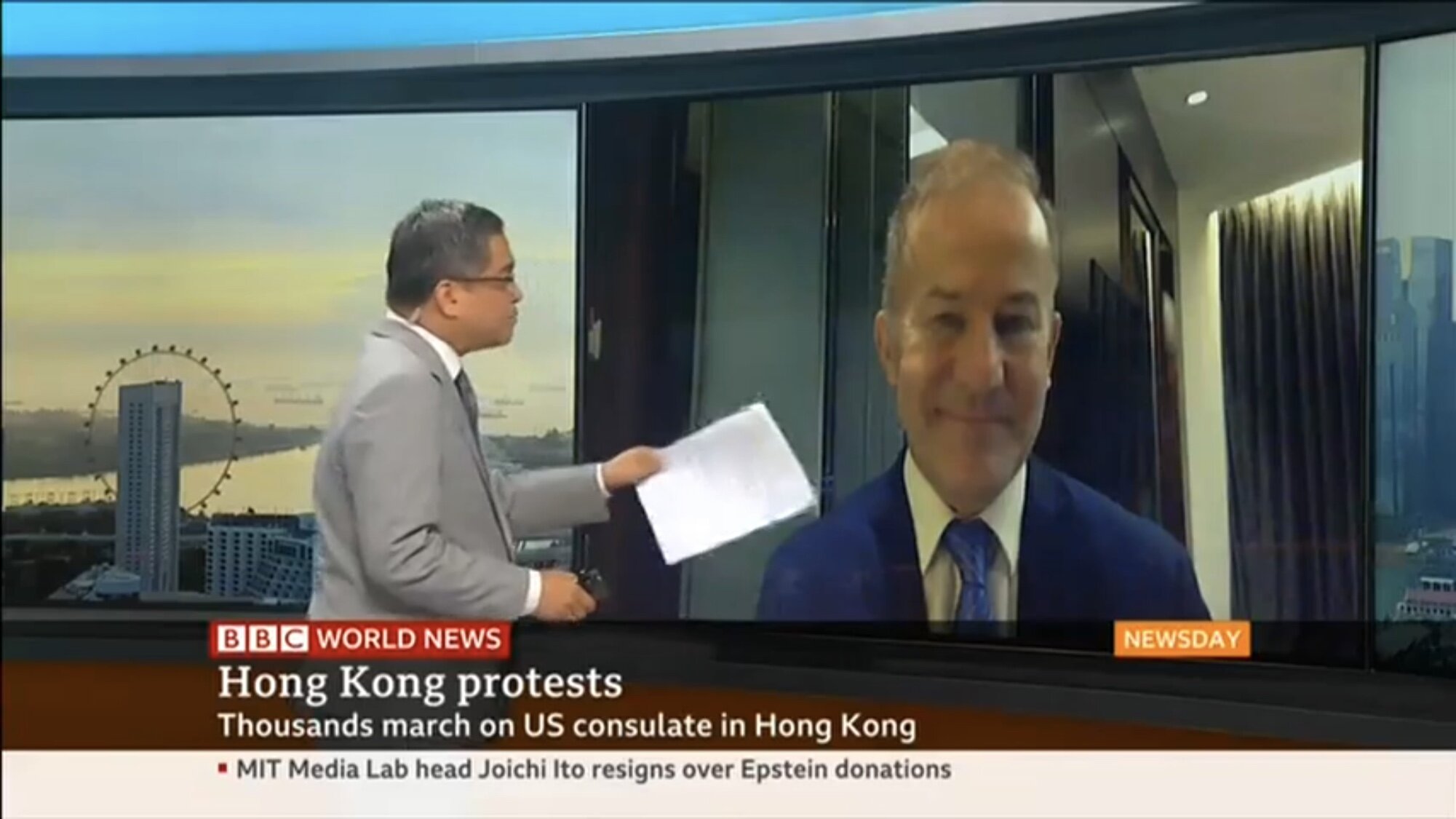 BBC World, September 9, 2019. To view, click here