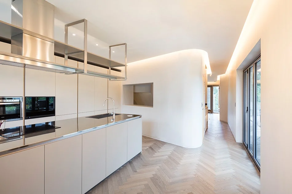 Narrow Modern Kitchen