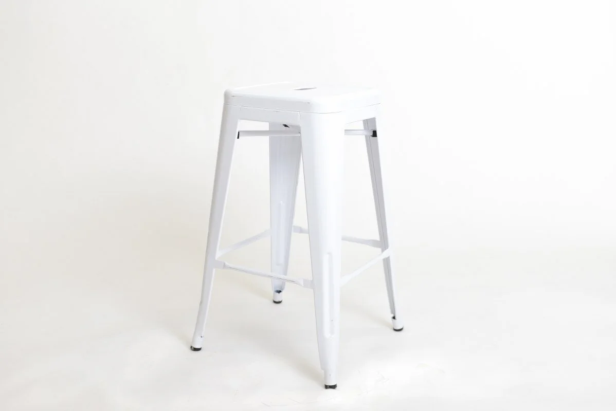 Metal Bar Stool (White) (Copy)