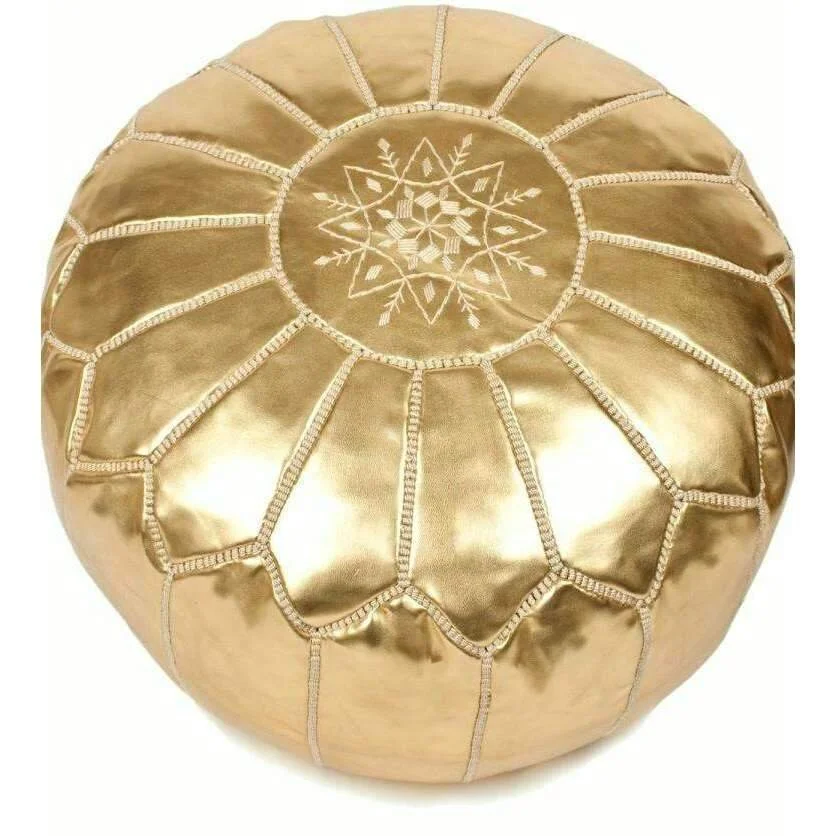 Moroccan Pouf (Gold)