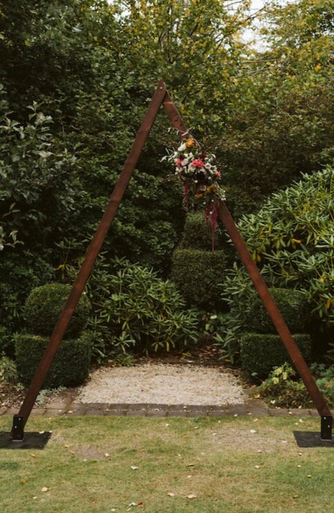 Wooden Triangle Arch 3m H