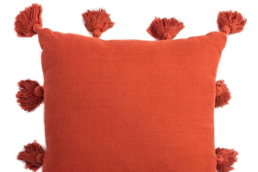 Tassel Cushion (Rust)