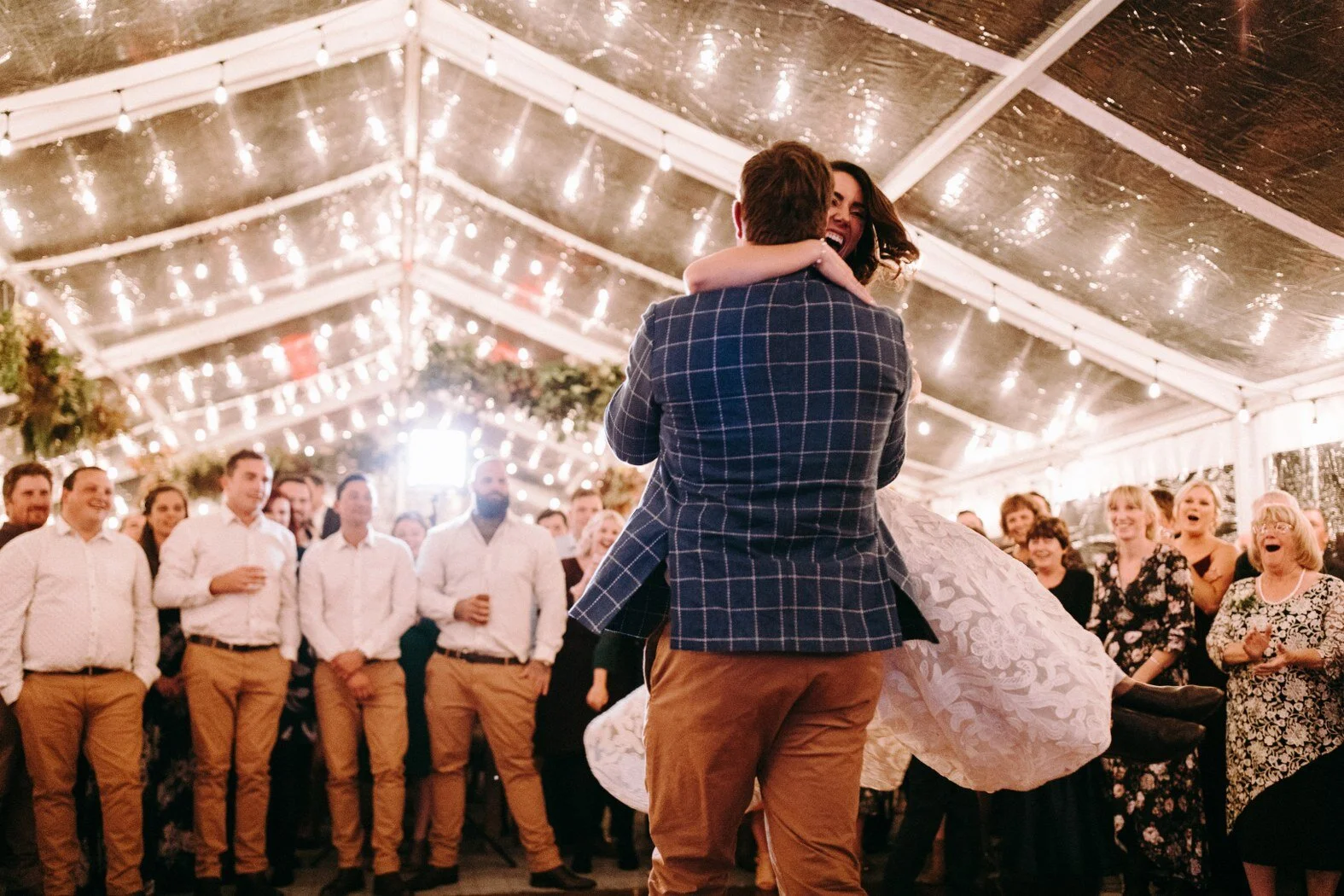 Clear Marquee at Night
