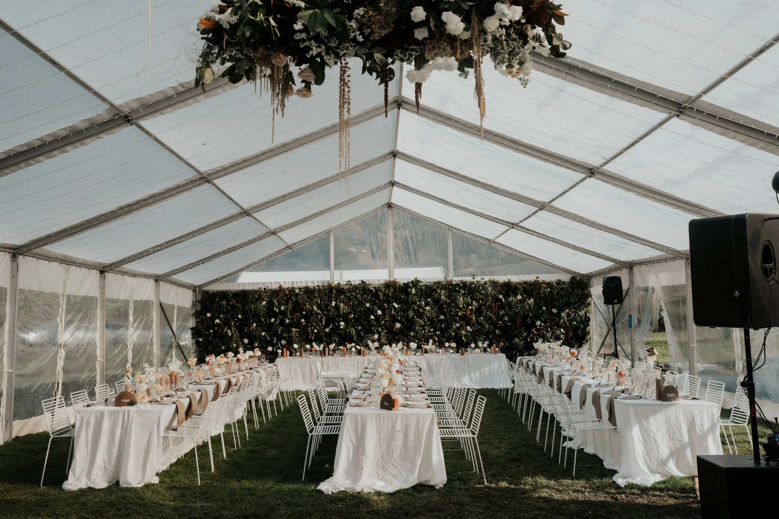 Christchurch Clear Marquee Wedding and Furniture Styling 