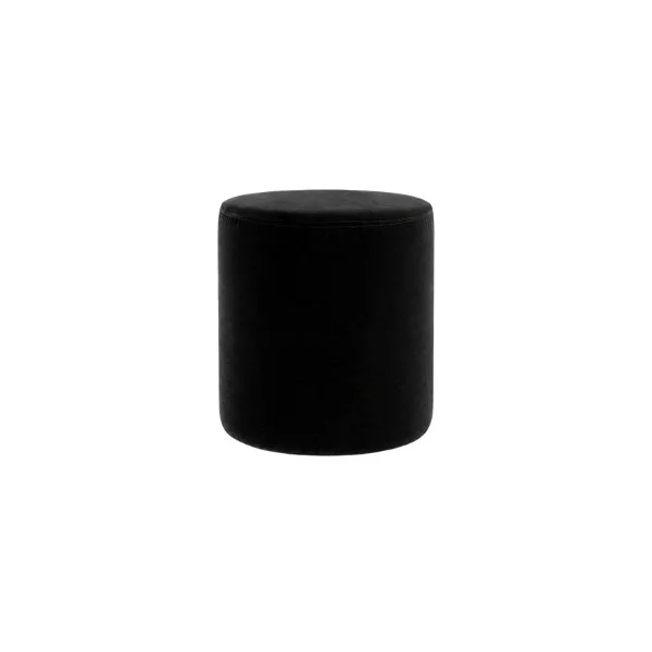 Small Velvet Ottoman Hire Black