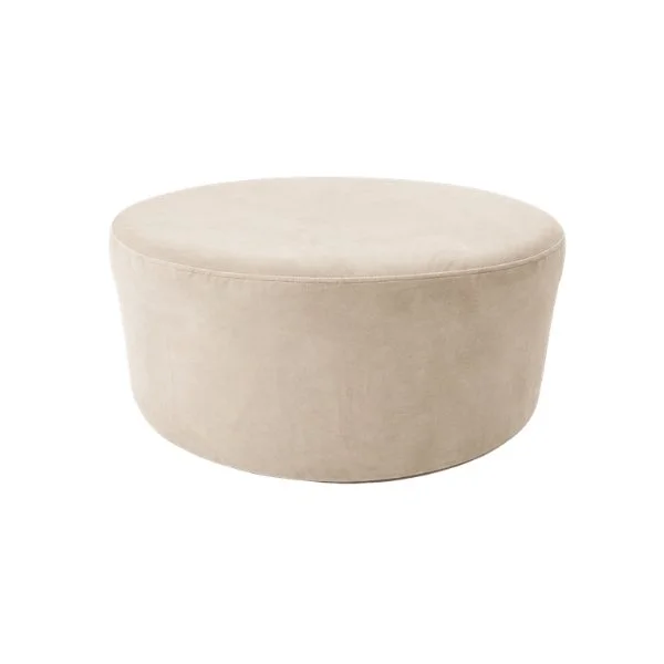 Velvet Ottoman Hire in Oatmeal in Christchurch