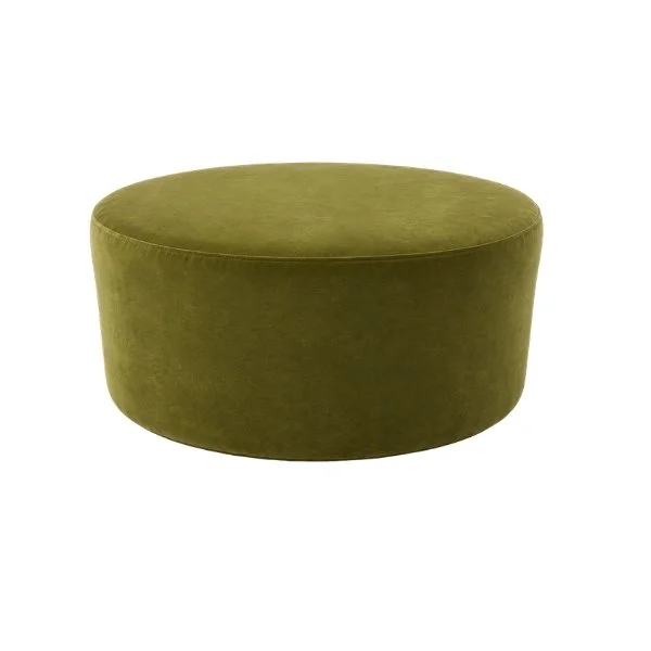 Velvet Ottoman Hire Christchurch in Olive Green